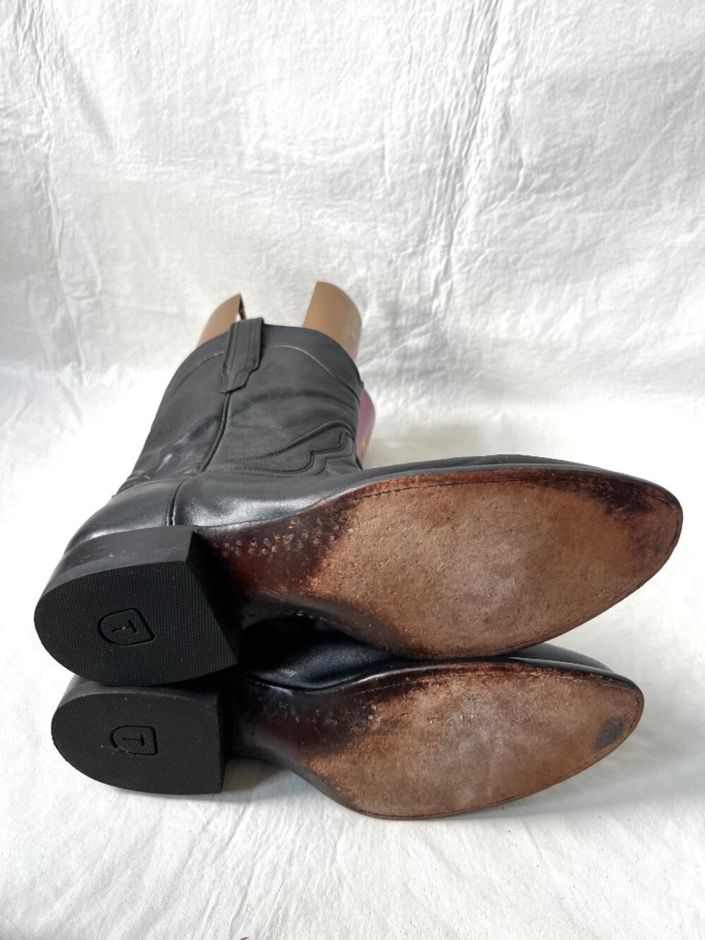 Tecovas boots Earl Roper midnight black leather pull on mens 11 EE wide western - Picture 8 of 13